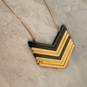 Madewell Black and Gold Statement Necklace